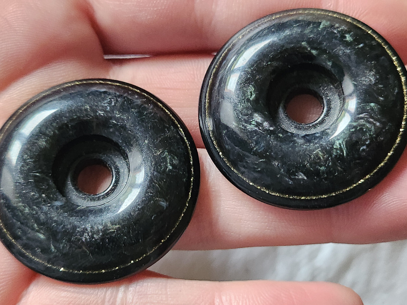 Lot 2 gros ornements à ttous pour création vintage diamètre 3,8 cm ref 2410