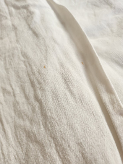 Ancien grand drap  coton monogramme CM jour 215 sur 310  cm  B8