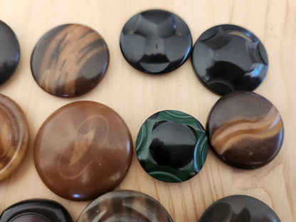 Lot 20 gros boutons anciens en corozo 2,2 cm à 3,1 cm n°5 T10