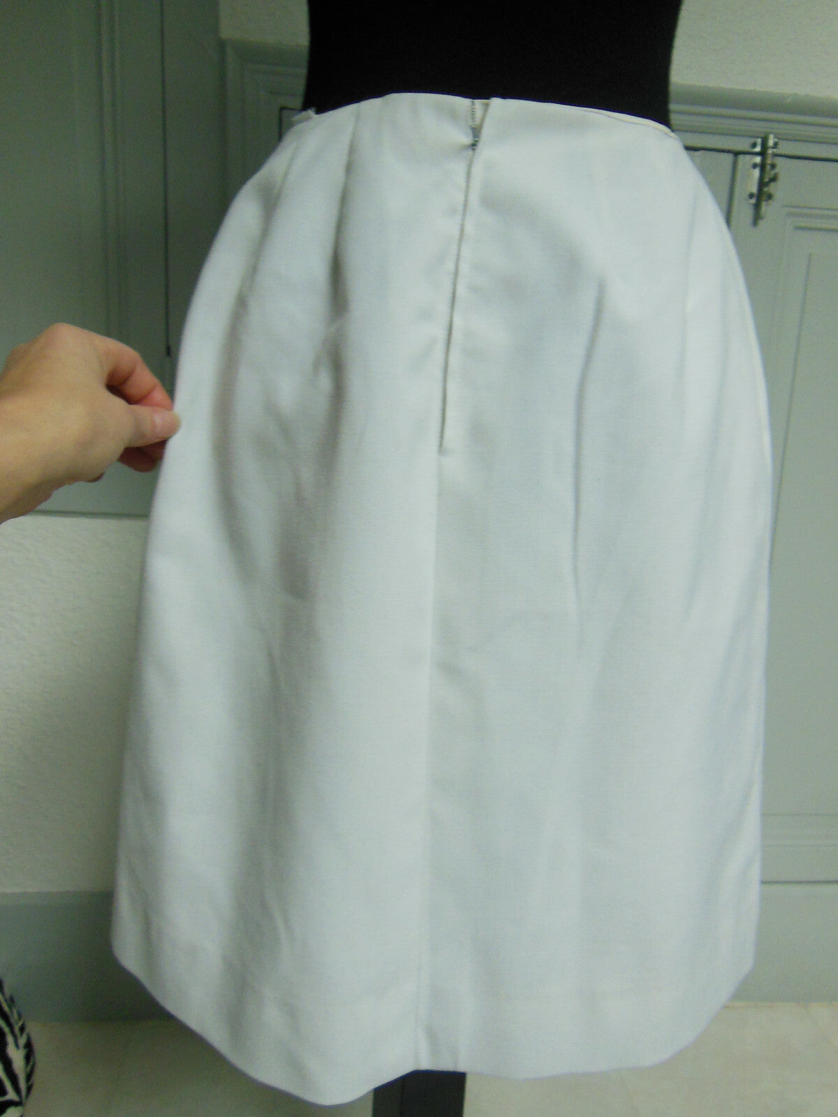 Pur vintage ancienne jupe blanche épaisse costumier taille 36/38 B4