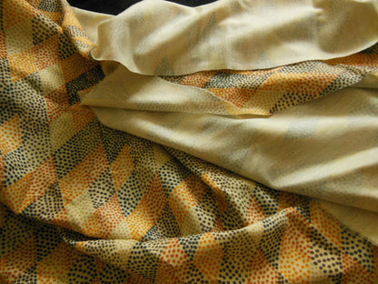Ancien coupon de tissu vintage mou  ton automne 1 mètre 95  sur 74 cm  B6