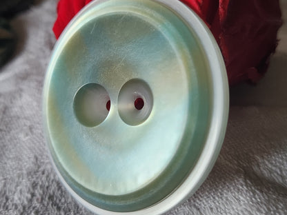 Enorme bouton vintage teinte moucheté nacré 5 cm XXL ref 7000