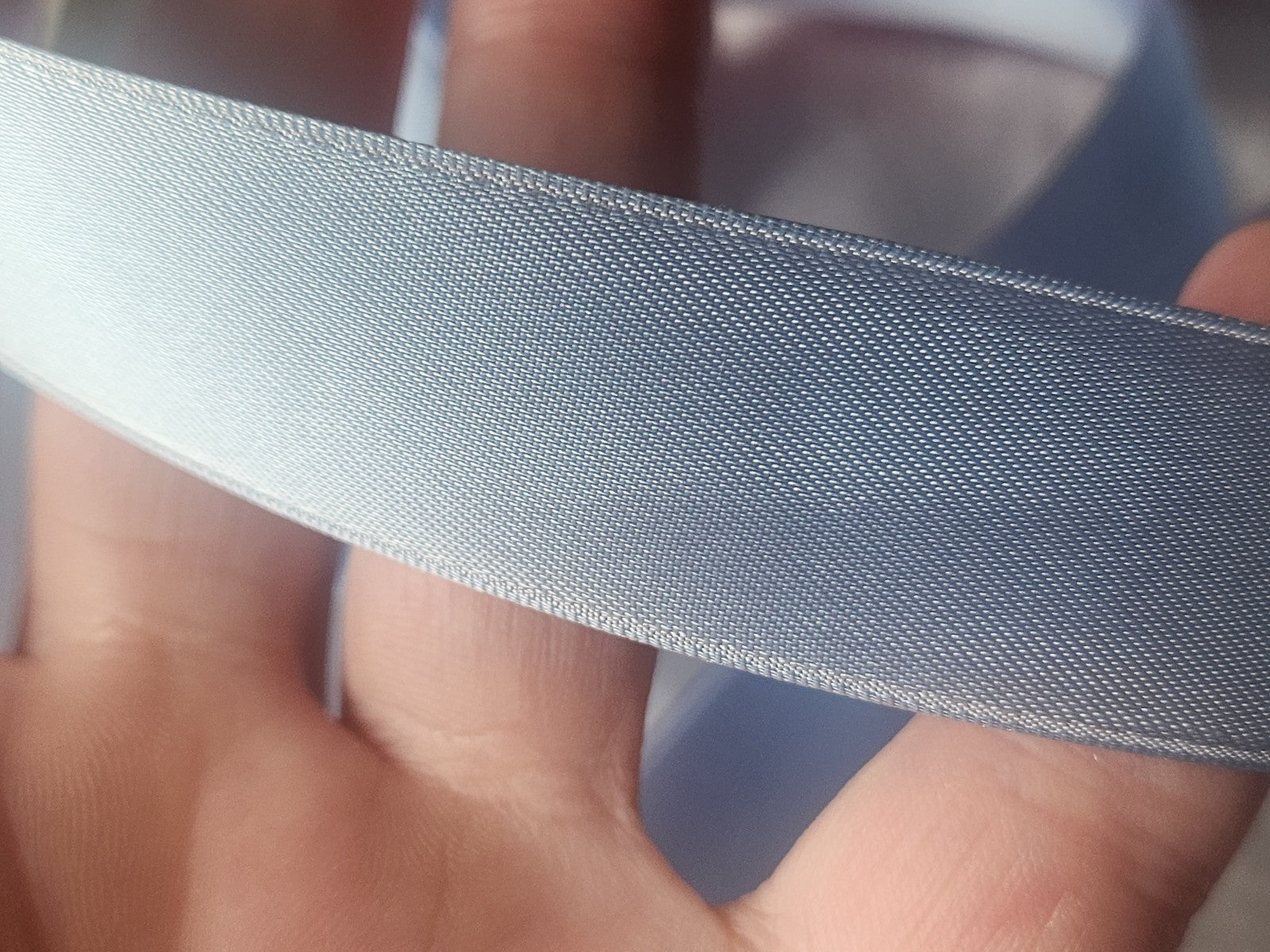 Ruban ancien acétate vintage bleu gris 3 mètre sur 2,5 cm mercerie B5 n°2