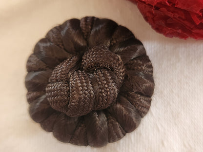 Haute couture gros bouton vintage marron  passementerie 3,4 cm ref 206