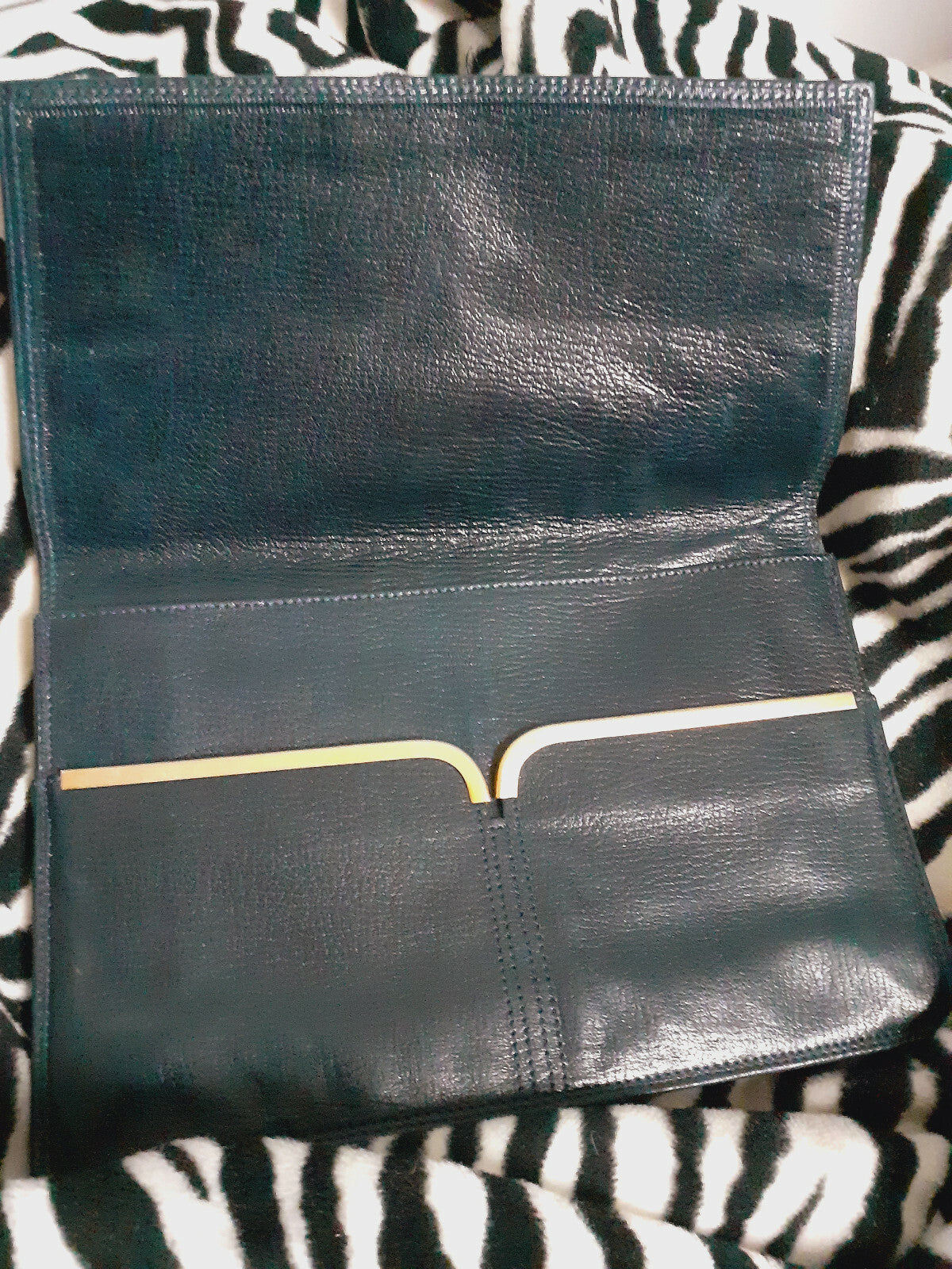 Ancien sac en main  bleu marine retro vintage pochette  A11