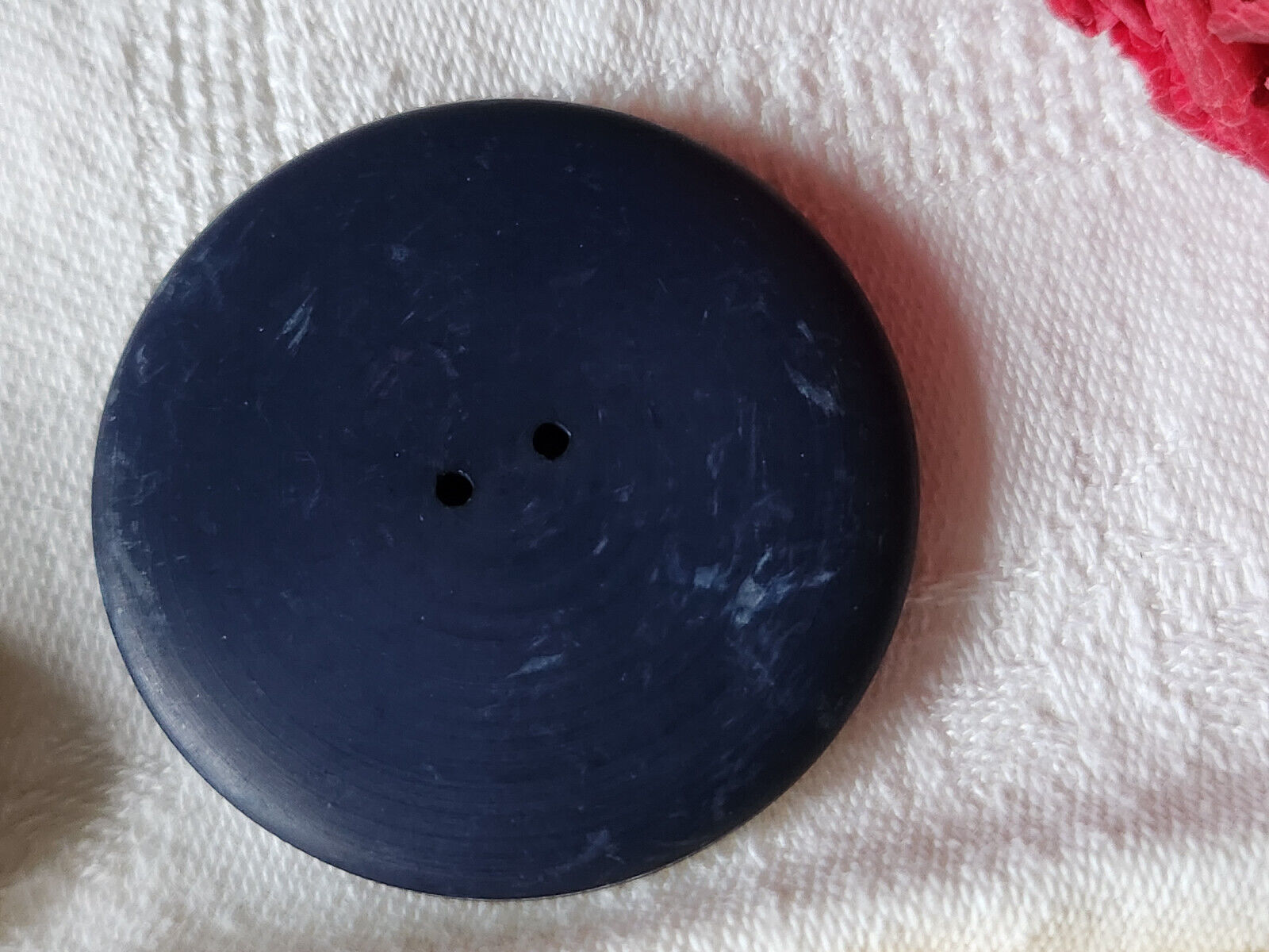 Gros bouton bleu mat vintage  XXL trous veste 4,4 cm ref 868