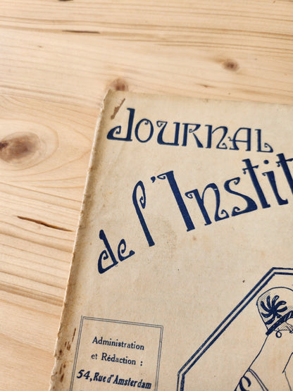 Journal de l'institut de coupe de paris année folle mode Fevrier 1926 patron