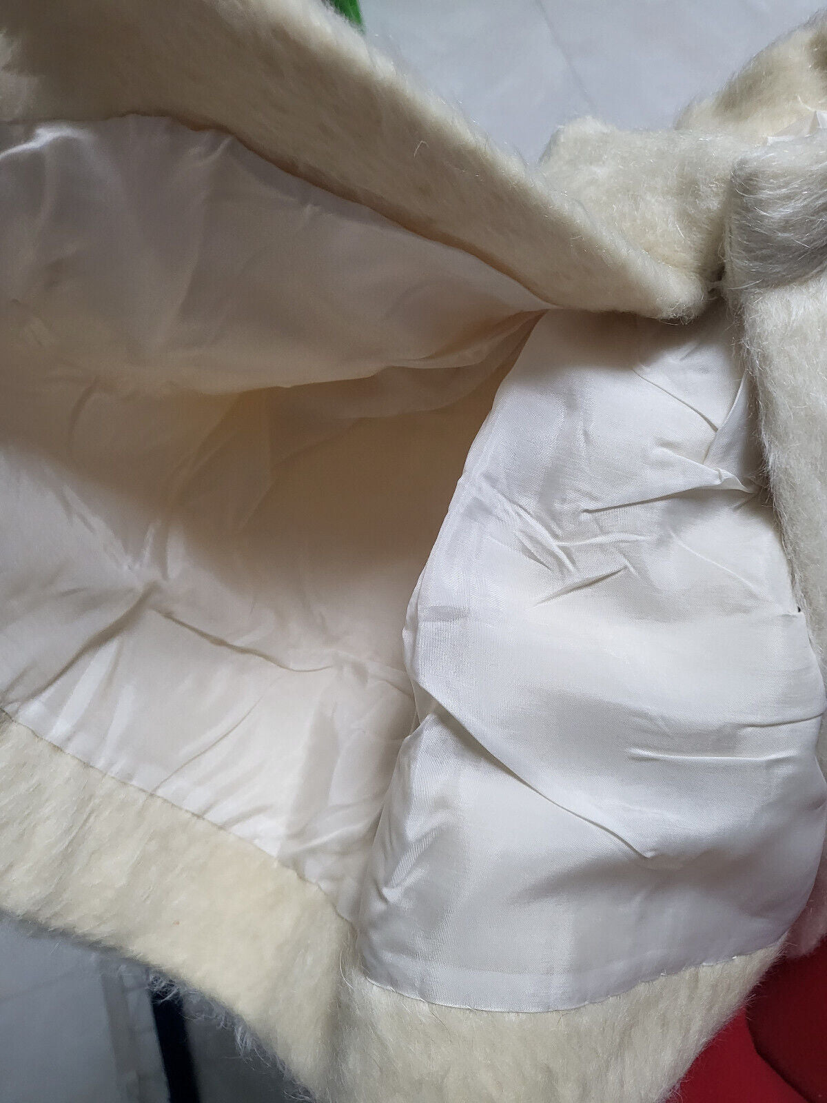 Etole ancienne vintage cape dessus d'épaule capeline fillette crème B5