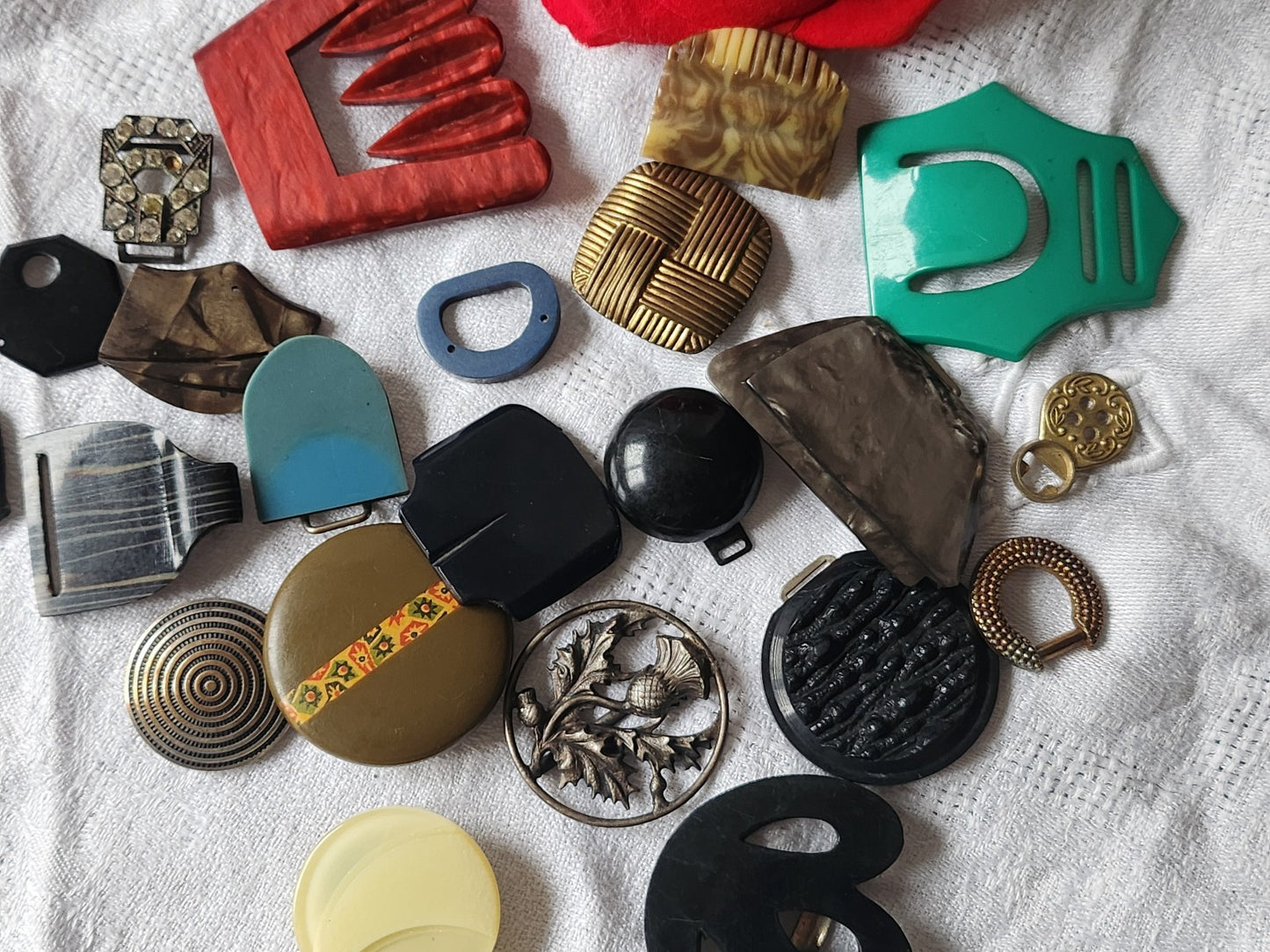 Lot 20 parties de boucle ceinture vintage pour création vintage ancien TA
