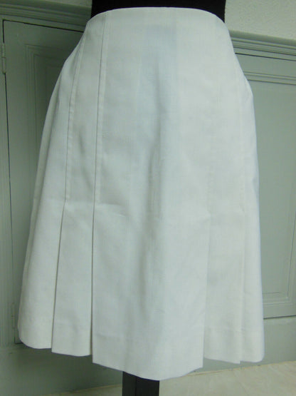 Pur vintage ancienne jupe blanche épaisse costumier taille 36/38 B2