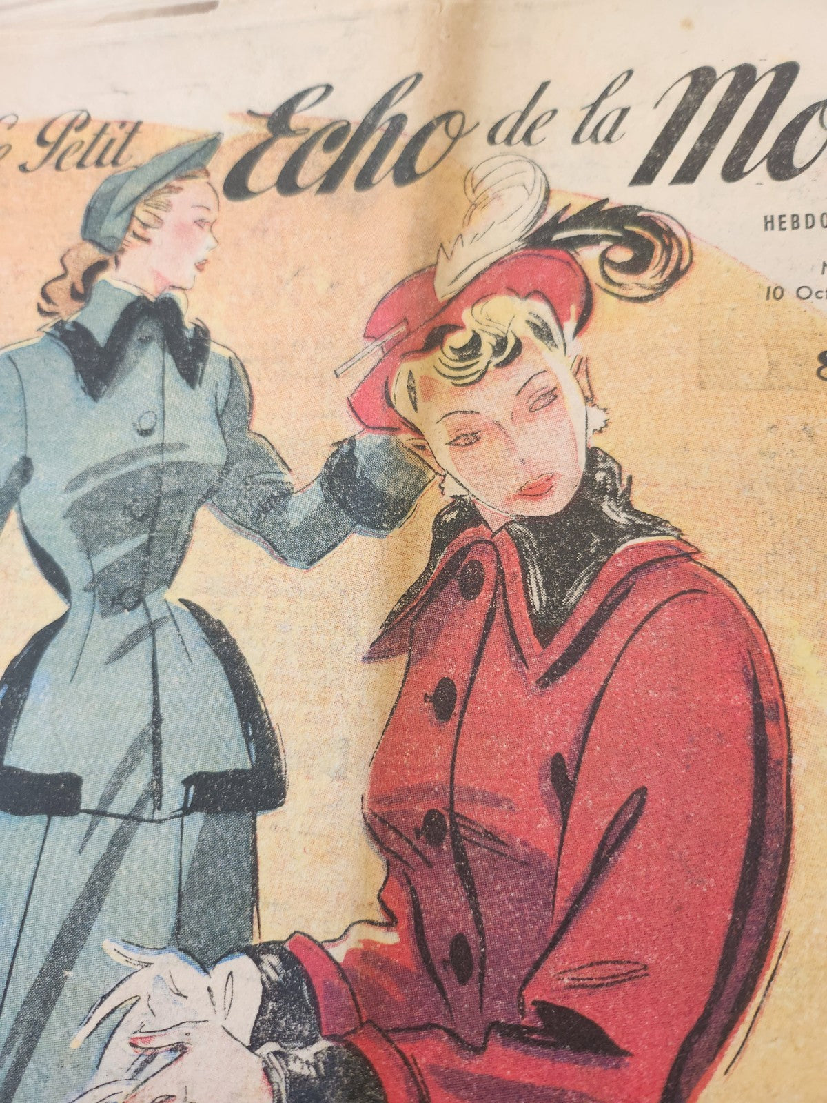 Le petit echo de la mode 1948 n°41 vêtement nuit enfant fleur sur tulle
