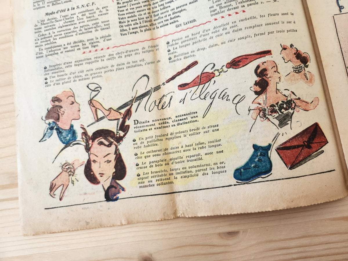 Le petit echo de la mode 1948 n°6 a tables les touts petits  notes d'élégance