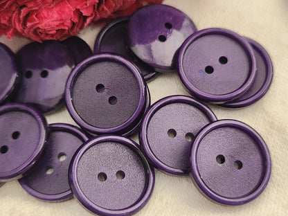 Lot 19 boutons vintage violet à trous 1,7 cm  ref 175