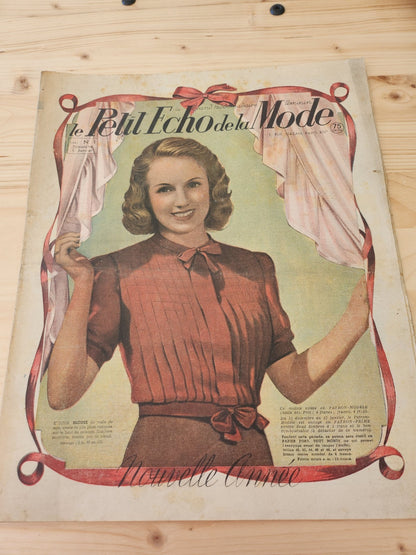 Le petit echo de la mode 1941 n°1 nouvelle année revue mode francaise