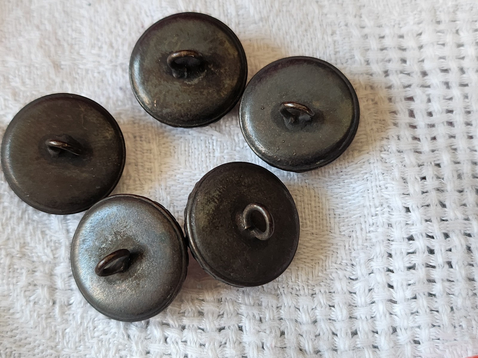 Lot 5  bouton vintage en métal cuivré ajouré superbe 1,7 cm ref 5937