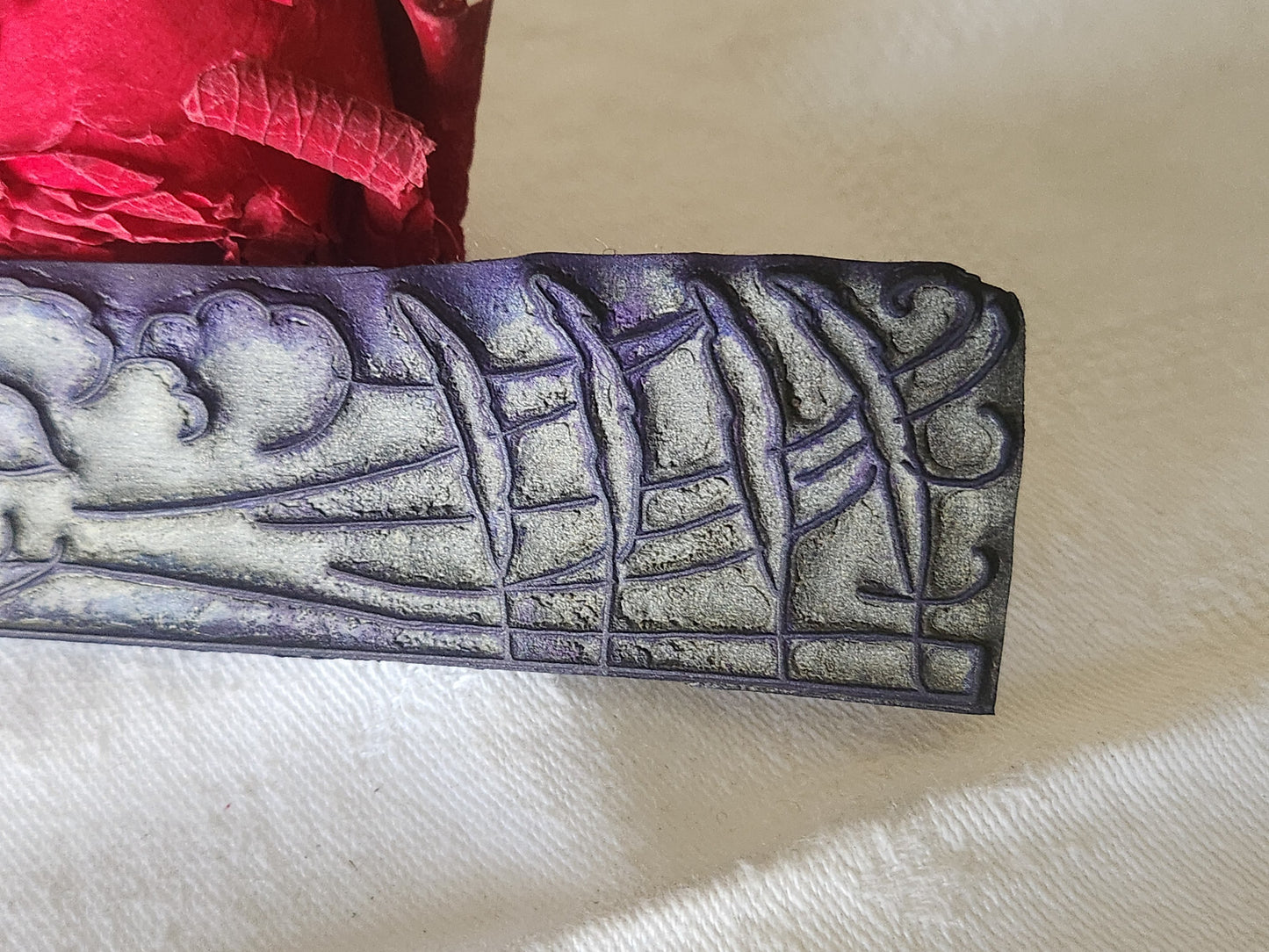 Tampon ancien sans support frise idéal broderie collection le vent n°14