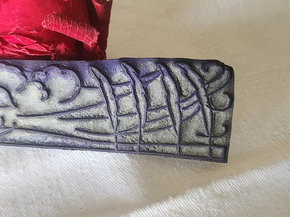 Tampon ancien sans support frise idéal broderie collection le vent n°14
