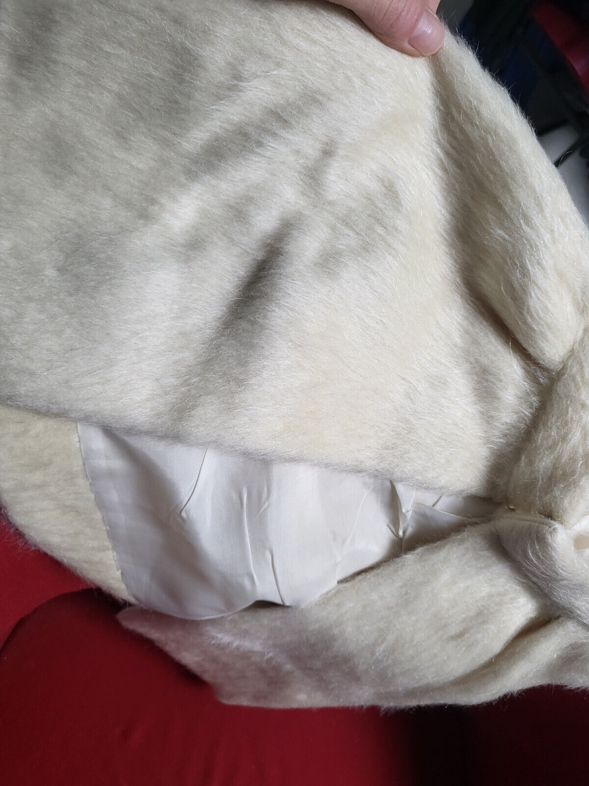 Etole ancienne vintage cape dessus d'épaule capeline fillette crème B5