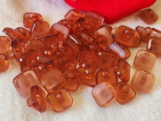 Lot 22 mini boutons vintage marron roux  0,9 cm pied ref 4827
