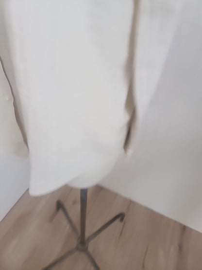 Pur vintage jolie chemise ancienne rayé jaune bleu 38? ref portant