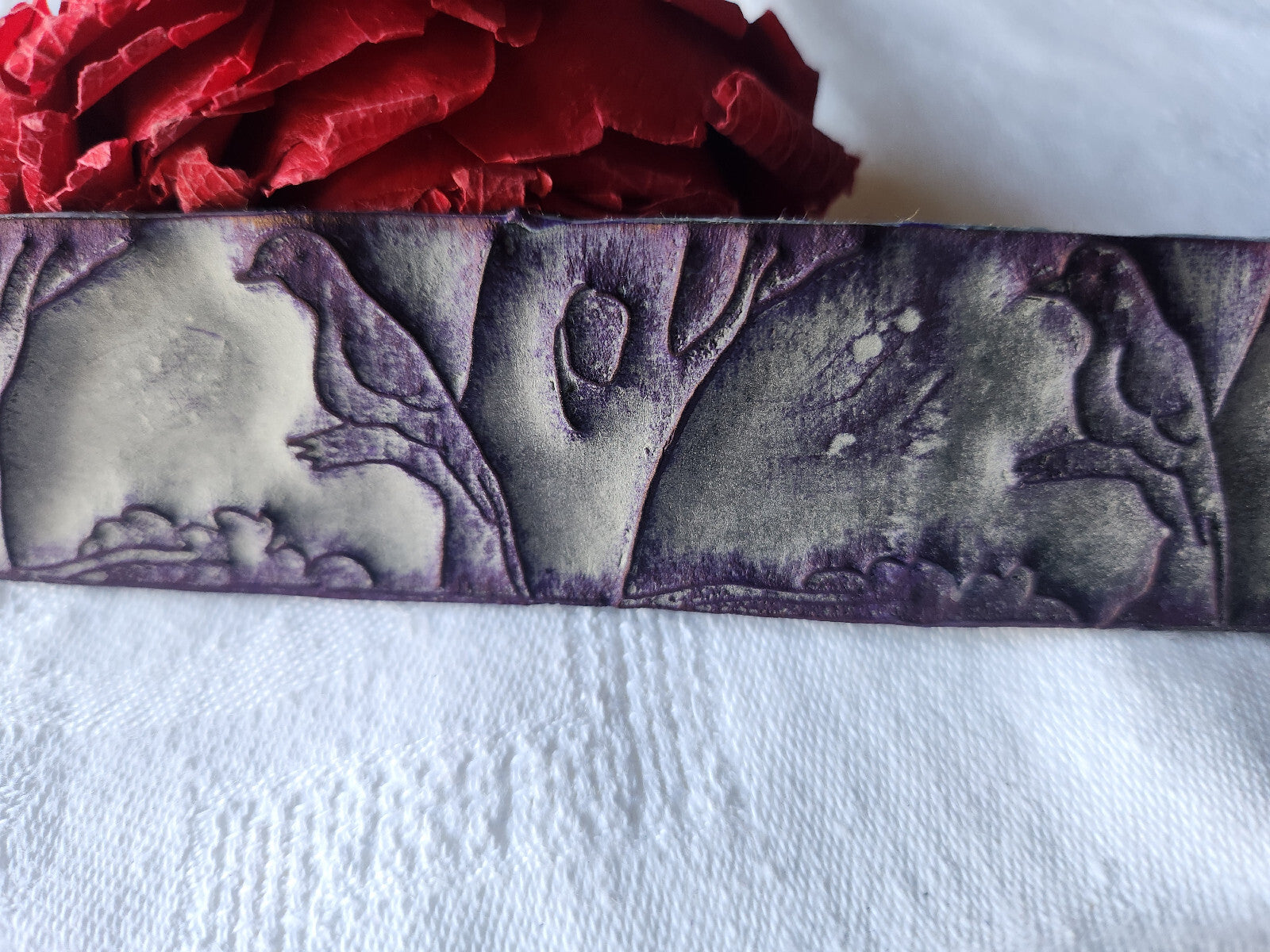 Tampon ancien sans support frise broderie collection oiseau  n°39