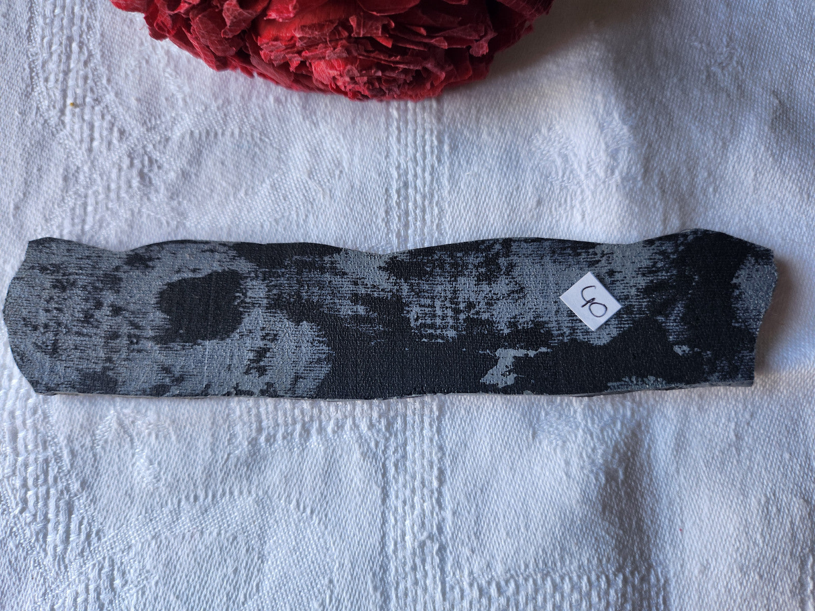 Tampon ancien sans support frise broderie collection chasse fusil  n°40