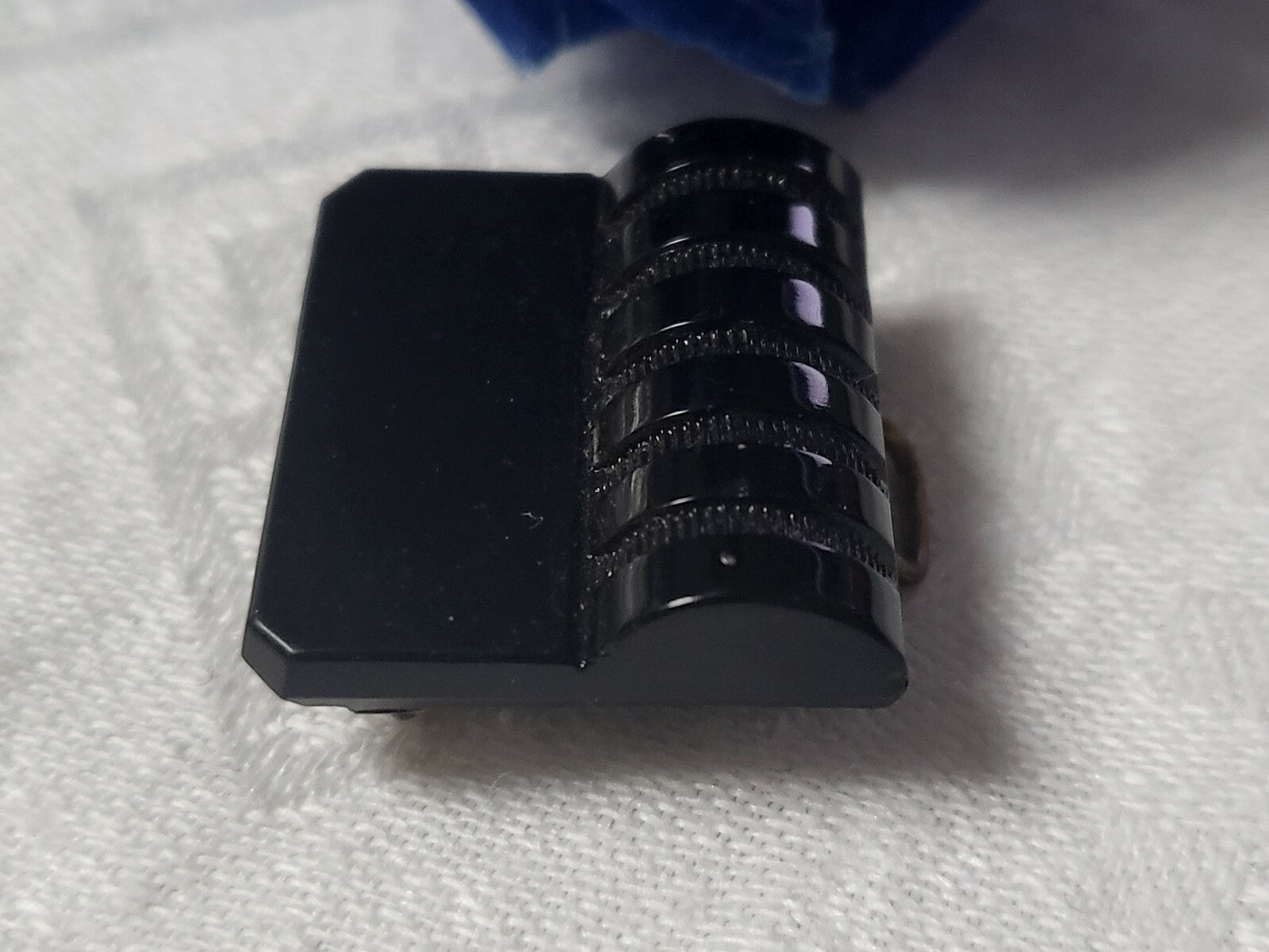 Ancienne partie de boucle ceinture en verre noir pour création G19B