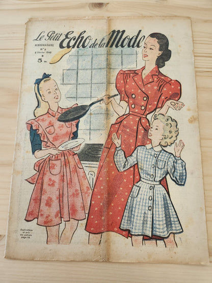 Le petit echo de la mode 1948 n°6 a tables les touts petits  notes d'élégance