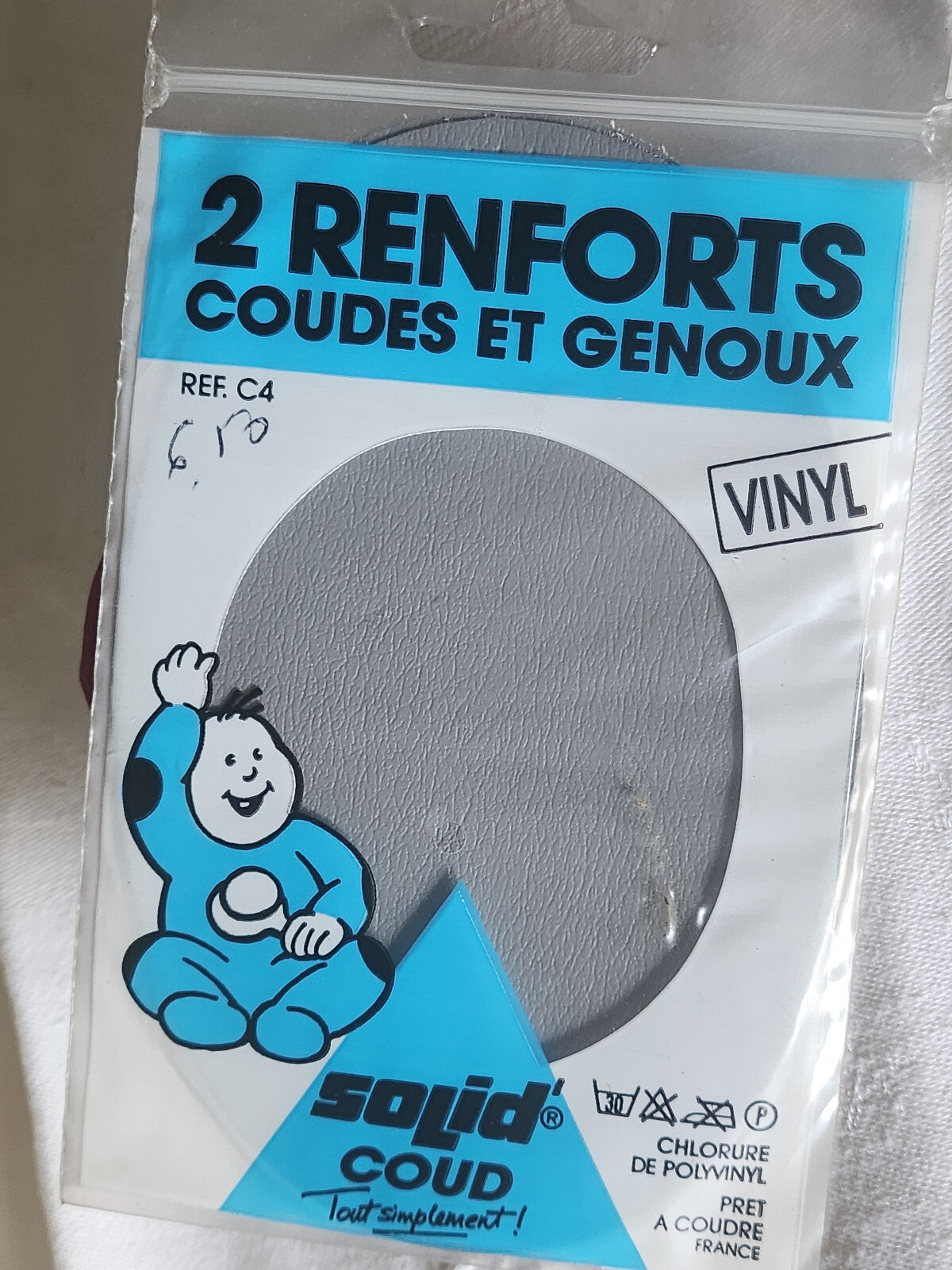 coudes et genoux patches renforts protége vintage ancien gris solid cloud