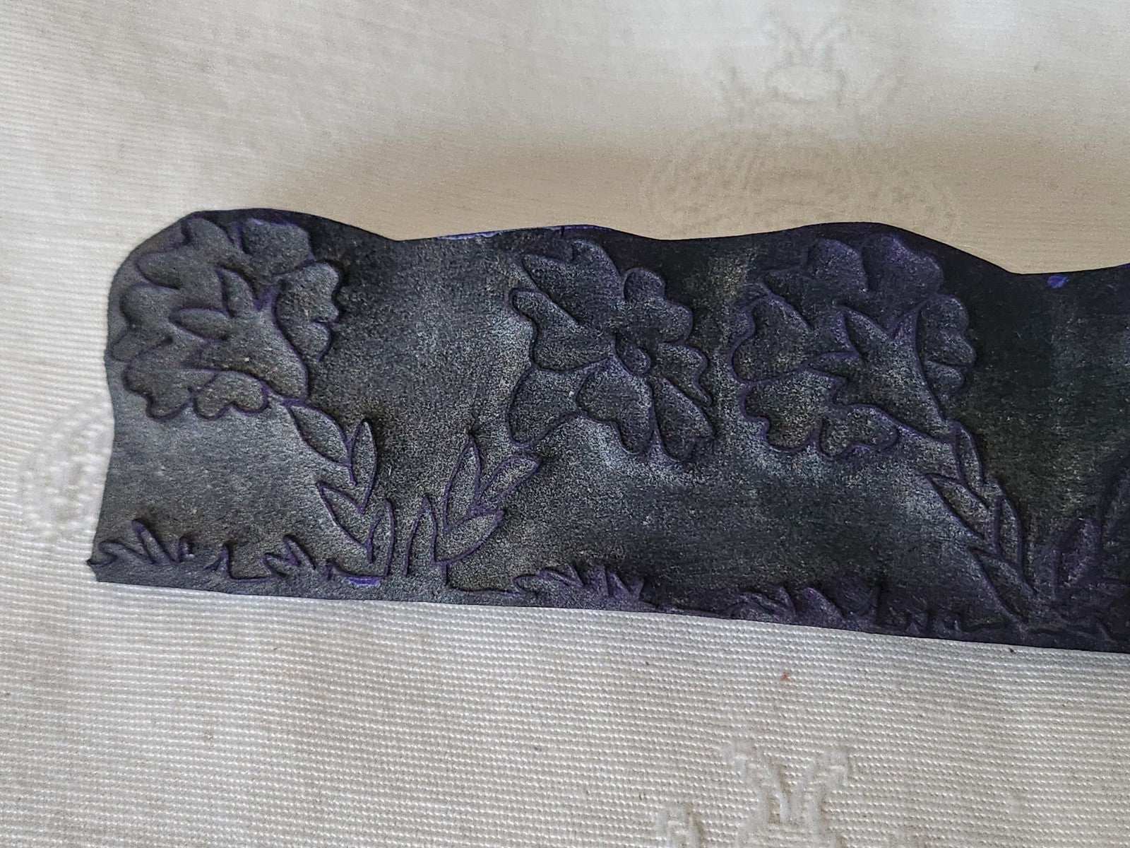 Tampon ancien frise idéale broderie frise  fleur 14,8 cm  n°89