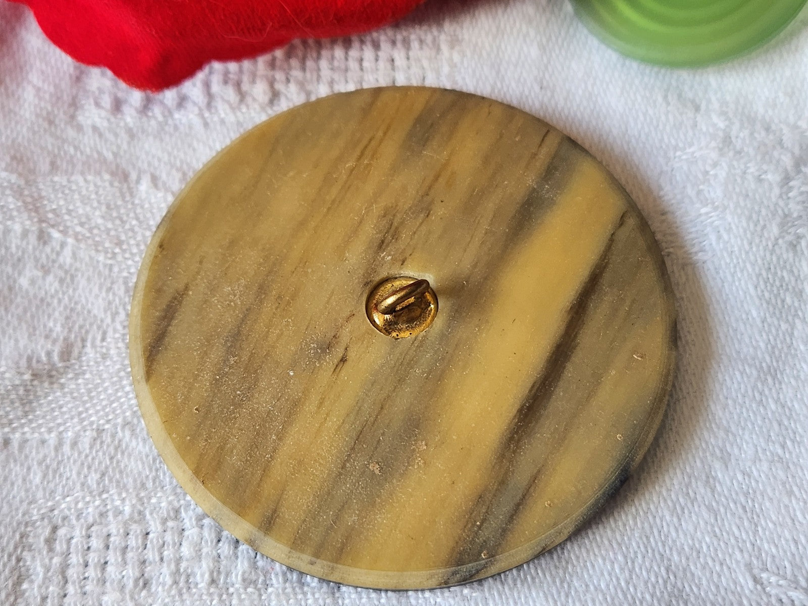 Gros bouton ancien art déco galalithe année 20/30  5 cm ou 50 mm ref 2126