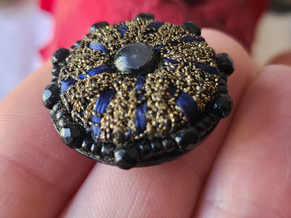 Collection bouton passementerie perle nor bleu 2,9 cm G14K