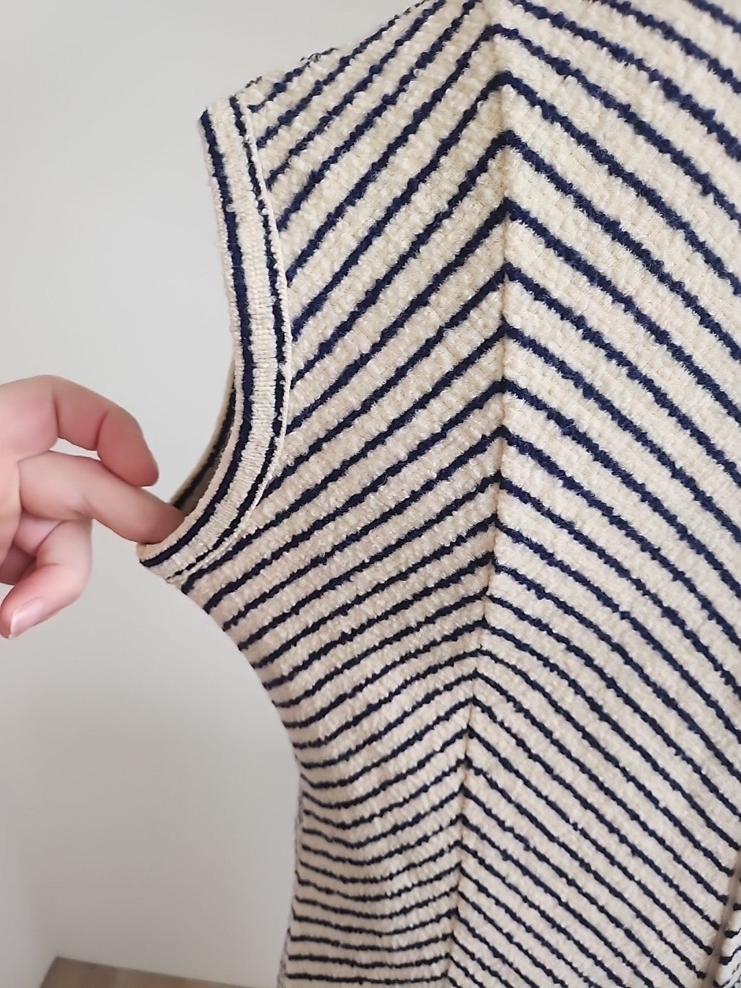Pur vintage robe ancienne tricosa style marinière épaisse 38 ?  ref portant