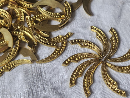 lot 15 ornements anciens en metal à strasser 3,5 cm année 50