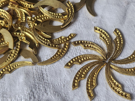 lot 15 ornements anciens en metal à strasser 3,5 cm année 50