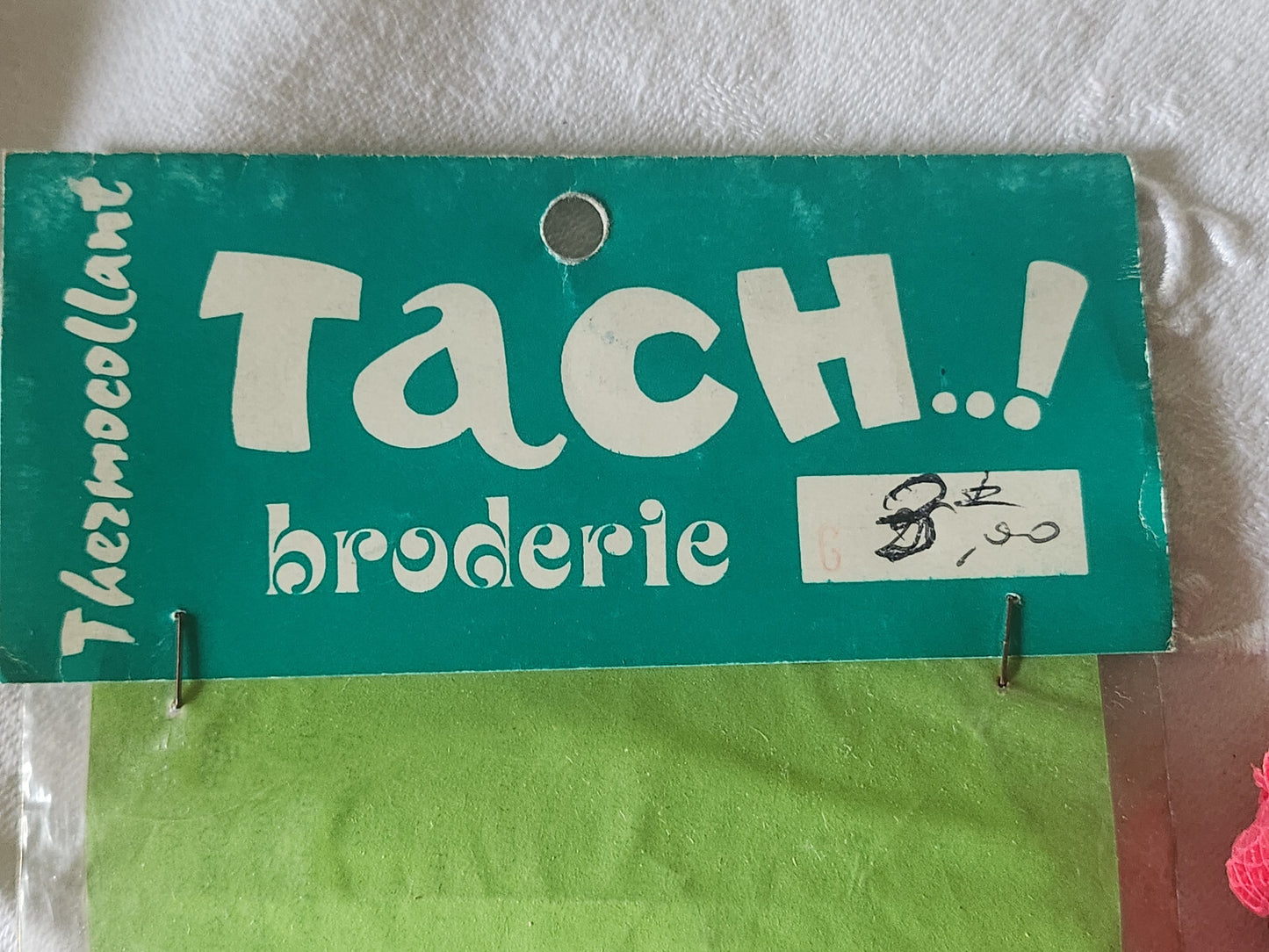 Ancien patch vintage thermocollant fleurs broderie customisation 
