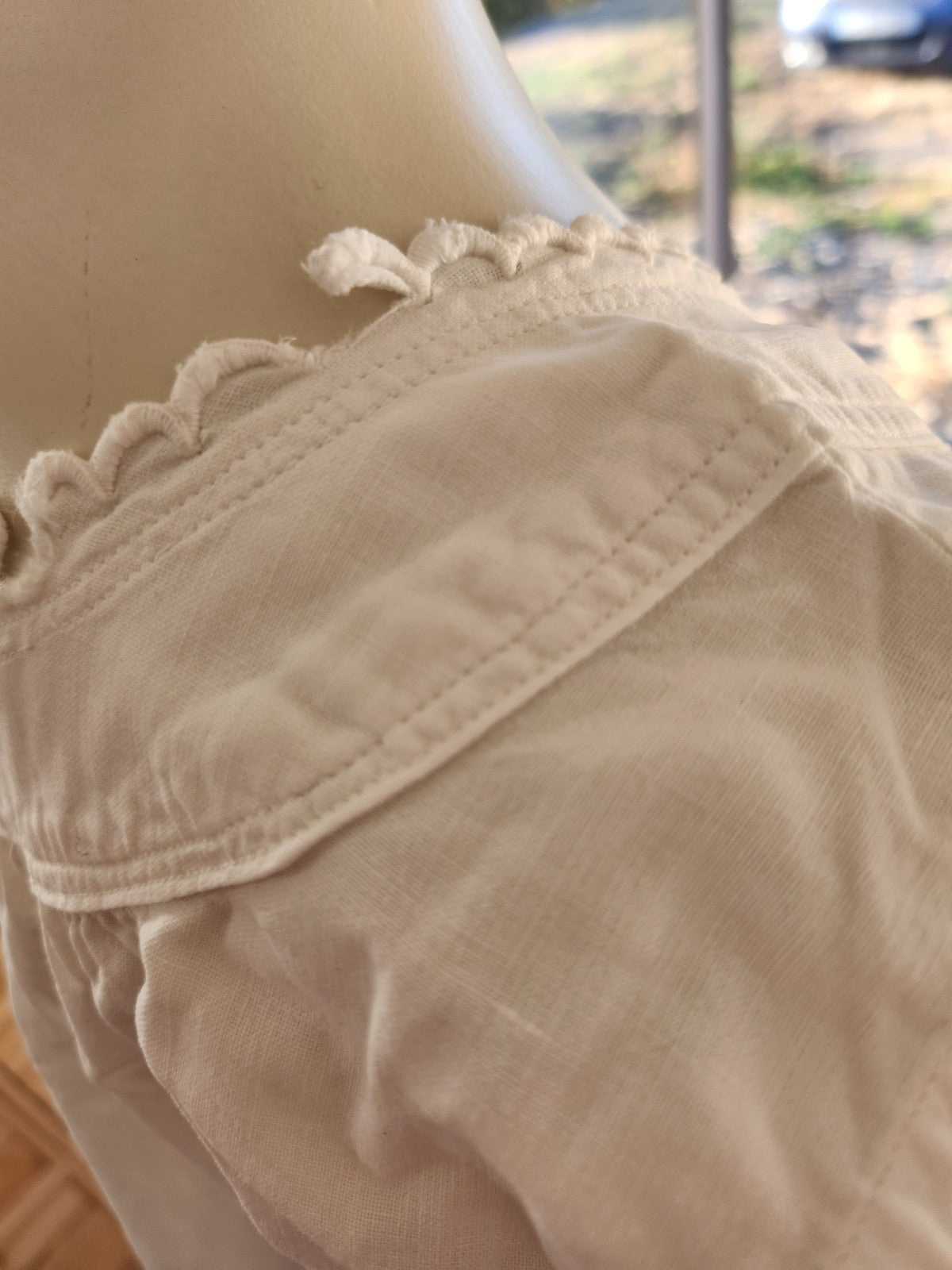 Chemise de nuit ancienne  monogramme BM longue manche B8