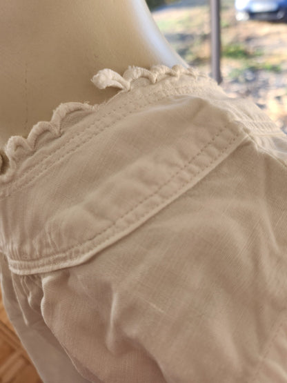 Chemise de nuit ancienne  monogramme BM longue manche B8