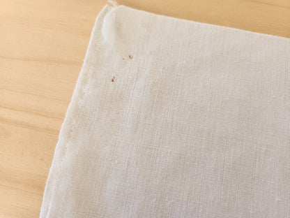 Ancien porte serviette  fait main dentelle broderie  pochette 11 cm sur 25 cm B8