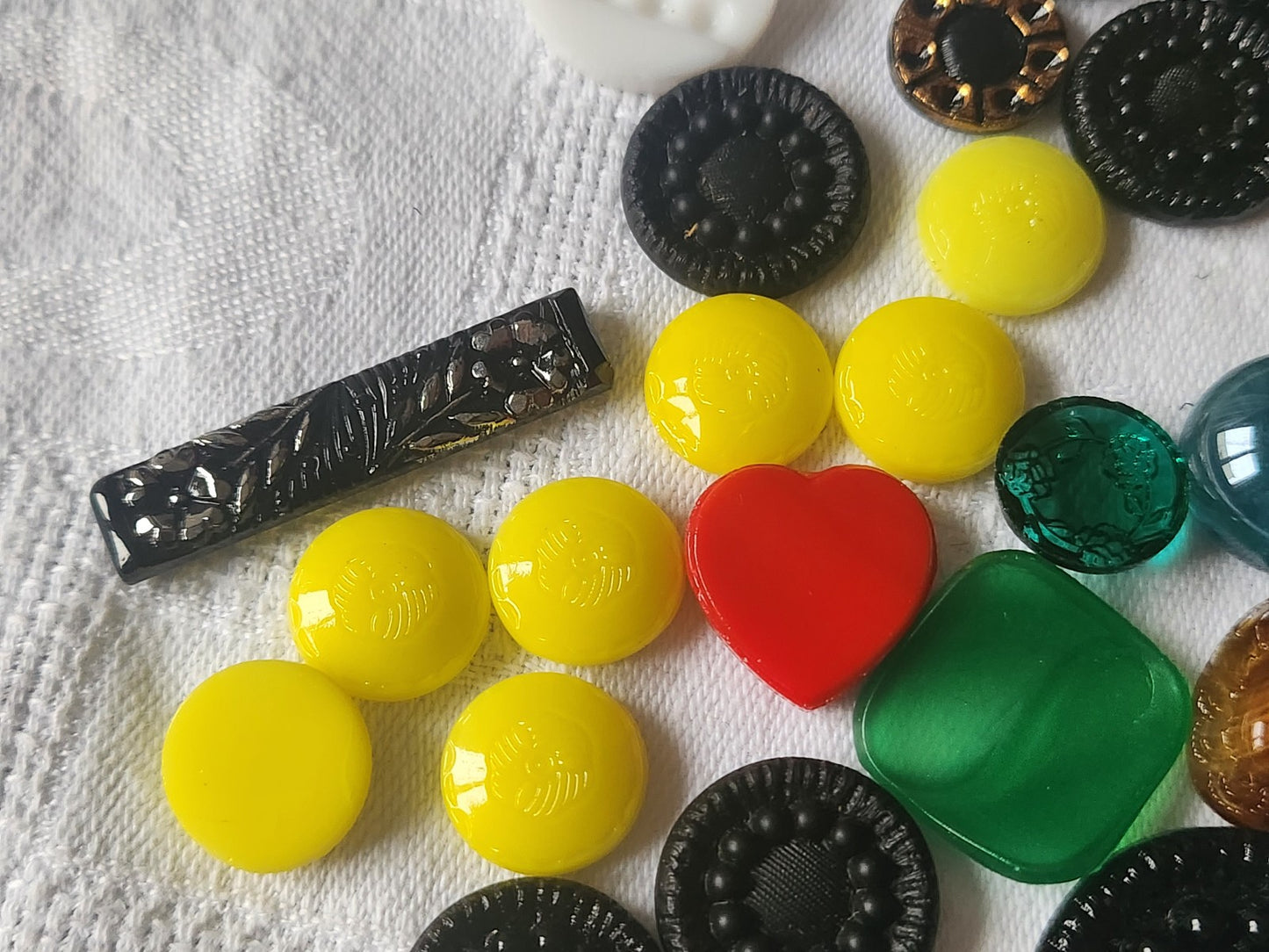 Lot 50 cabochons anciens en verre vintage panaché N°1 T2