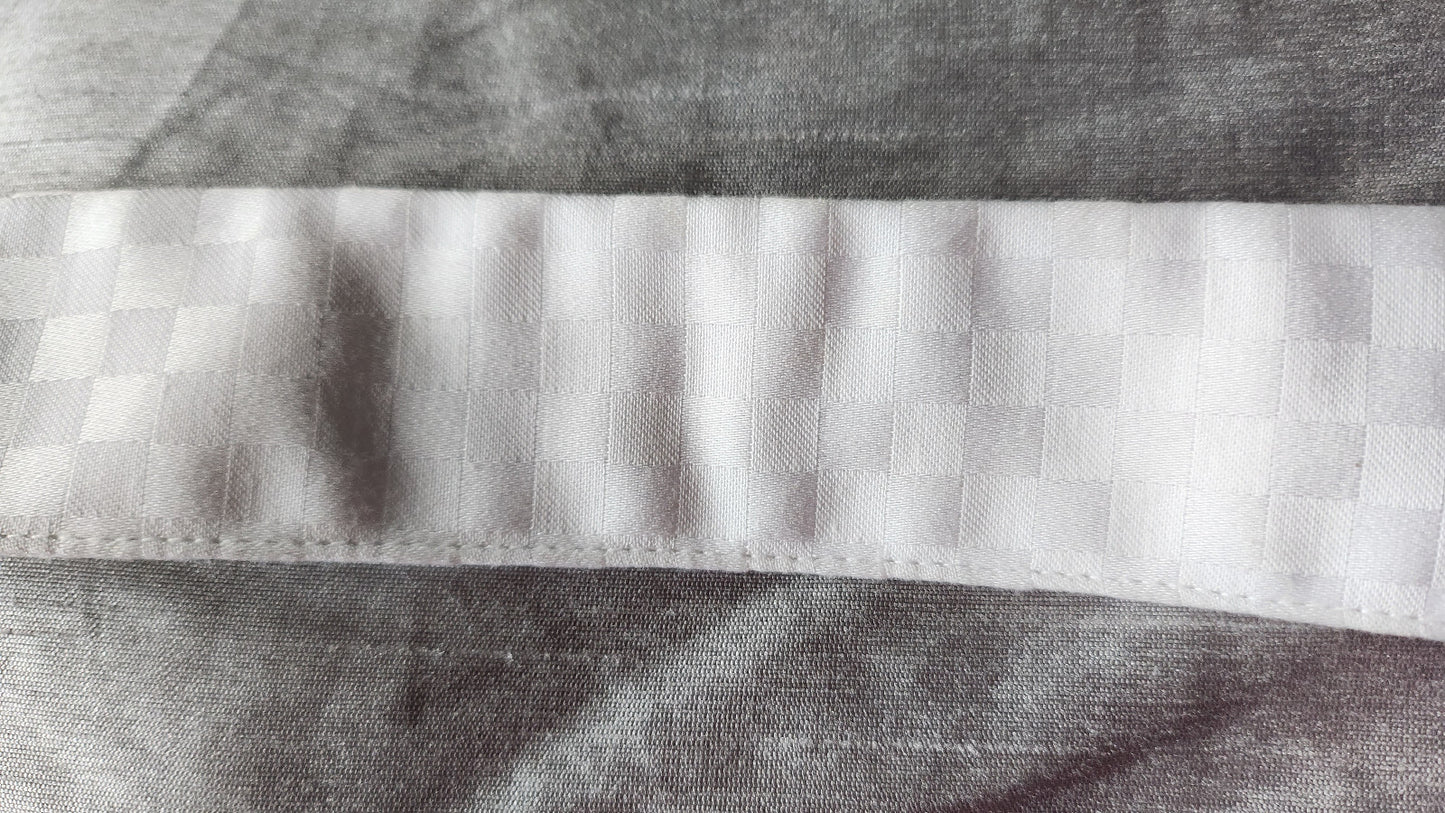 Joli col ancien chemise damassé blanc 38  vintage amovible  B1-22
