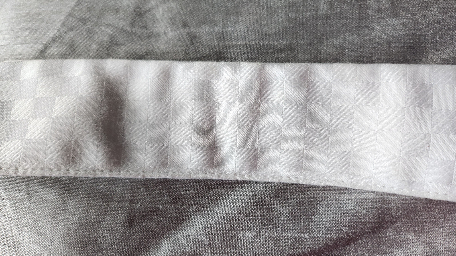 Joli col ancien chemise damassé blanc 38  vintage amovible  B1-22