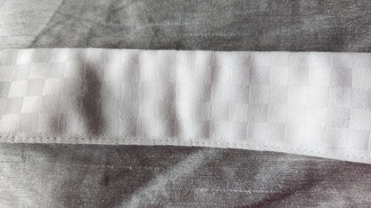 Joli col ancien chemise damassé blanc 38  vintage amovible  B1-22