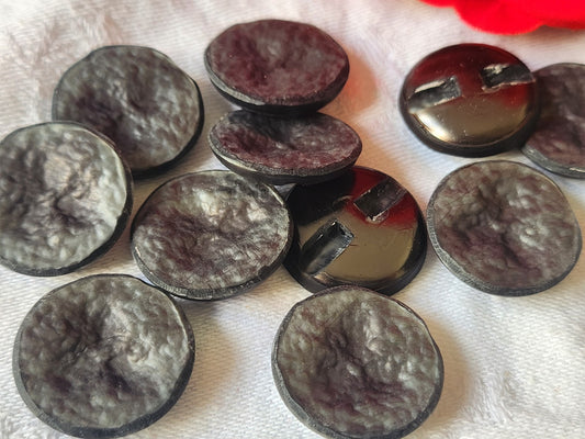 Lot 6 boutons vintage  pied gris camaieu 2,2 cm ref 5040