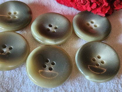 Lot 6 gros boutons vintagecamaieu gris trous 2,8 cm ref 5640