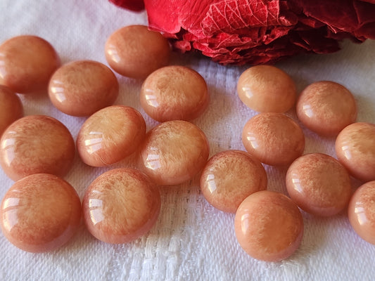 Lot 18 boutons vintage rose moucheté 2 series 1,2 et 1,4 cm ref 5337