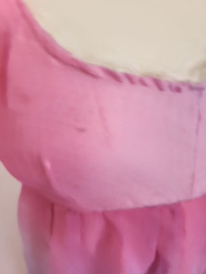 Pur vintage robe longue chemise de  nuit? année 60 damasT34/36?   ref portant