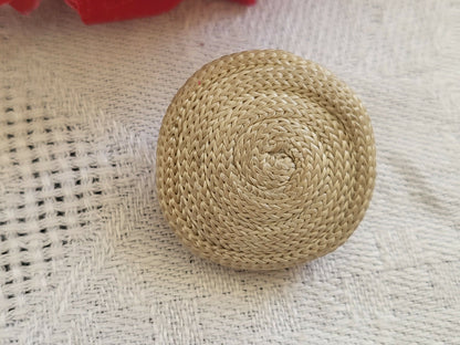 Bouton vintage en résine passementerie à pied métal 2,2 cm G3G collection