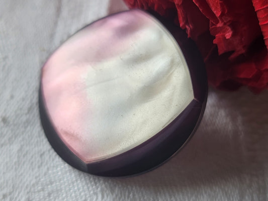 Gros bouton vintage volumineux rose violet 3,4 cm G17J