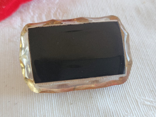 Enorme  bouton vintage effet strass pied noir 2,3 sur 3,5 cm ref 6296 **